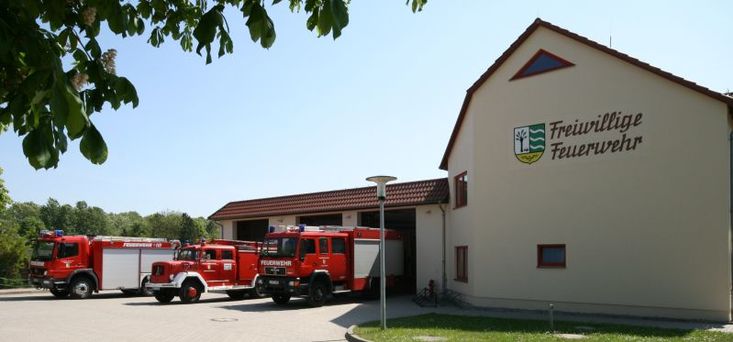 Fassadenanstrich am Feuerwehrgeb&auml;ude Neukieritzsch